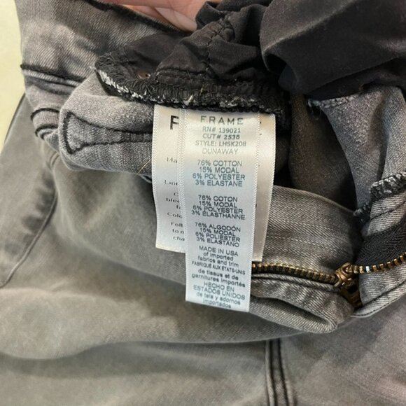 Frame Denim Women's jeans 28 US 6 gray le high skinny stretchy raw hem - Picture 4 of 6